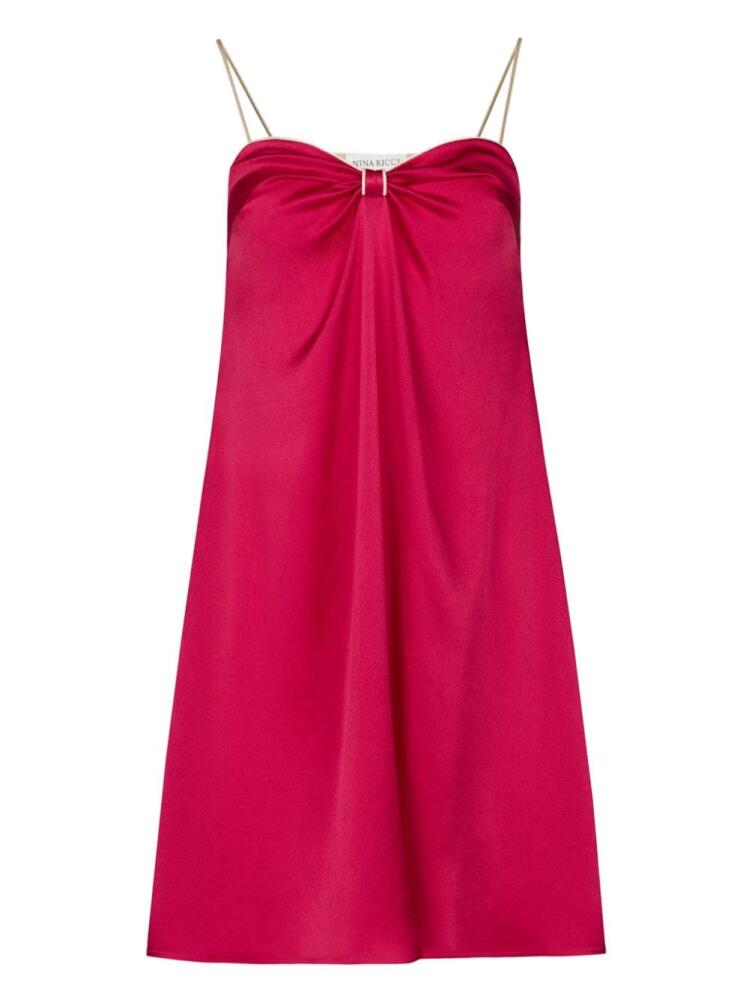 Nina Ricci satin-finish sleeveless minidress - Pink Cover