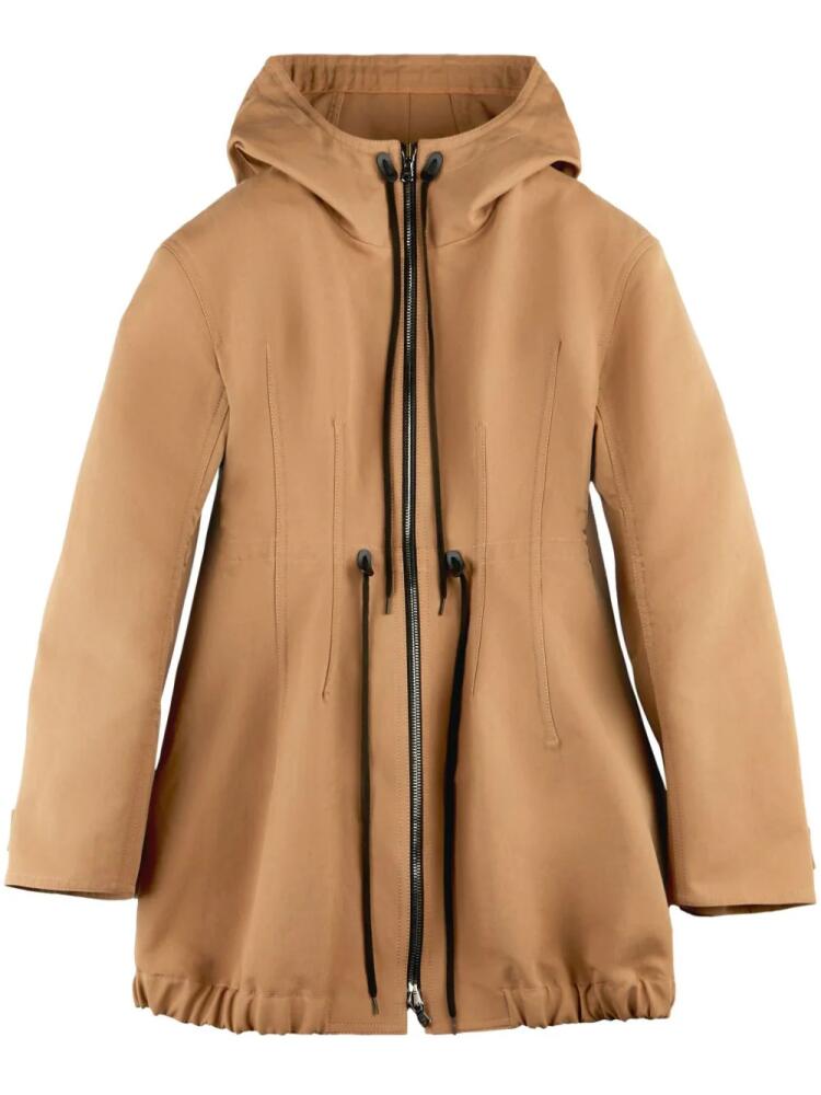 Tod's drawstring hooded parka - Brown Cover