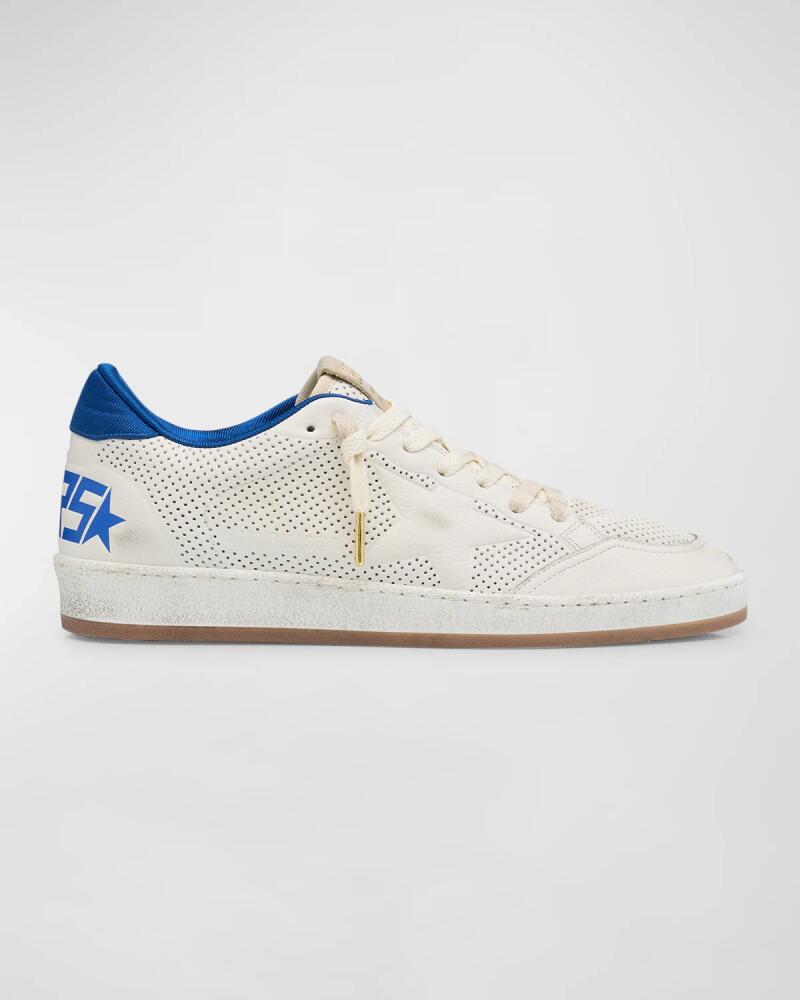 Golden Goose Men's Ball Star Perforated Leather Low-Top Sneakers Cover