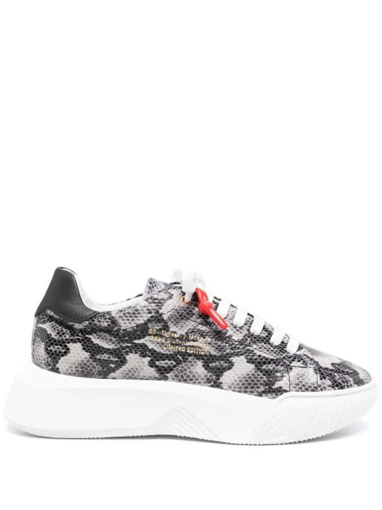 Giuliano Galiano Nemesis python-print leather sneakers - Black Cover