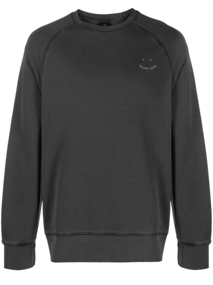 PS Paul Smith logo-embroidered cotton sweatshirt - Grey Cover