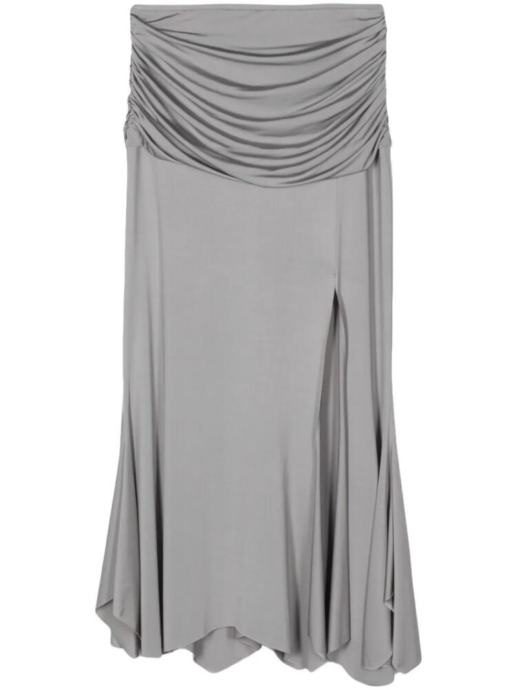 Gimaguas ruched asymmetric midi skirt - Grey Cover