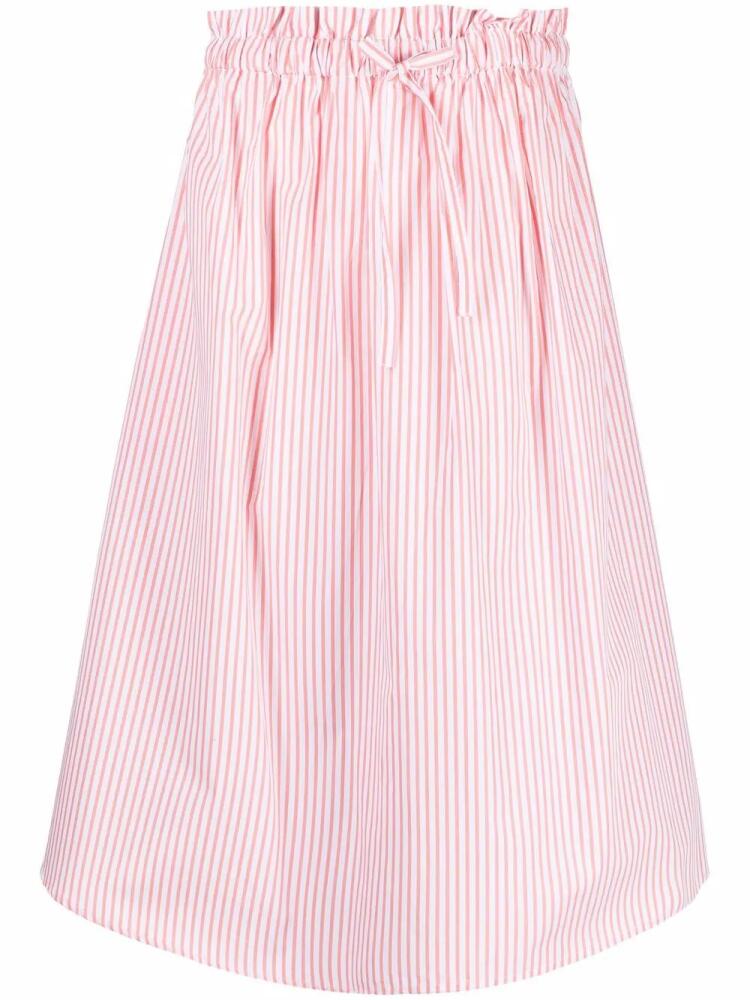 Woolrich stripe-print contrast skirt - Blue Cover