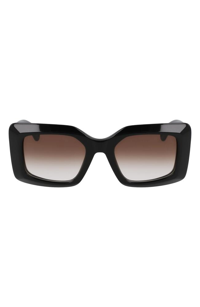 Lanvin 50mm Gradient Square Sunglasses in Black Cover