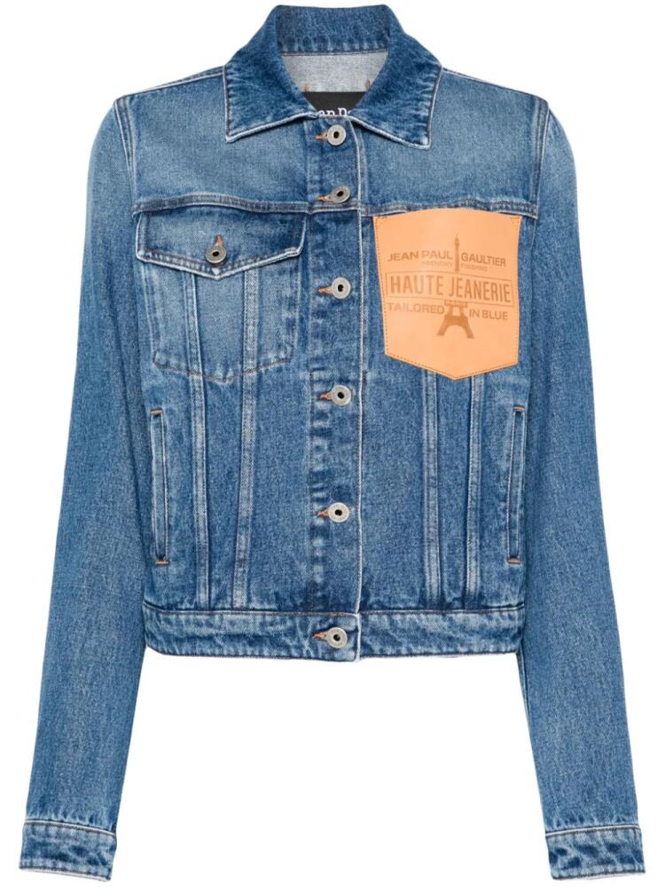 Jean Paul Gaultier logo-debossed jacket - Blue Cover