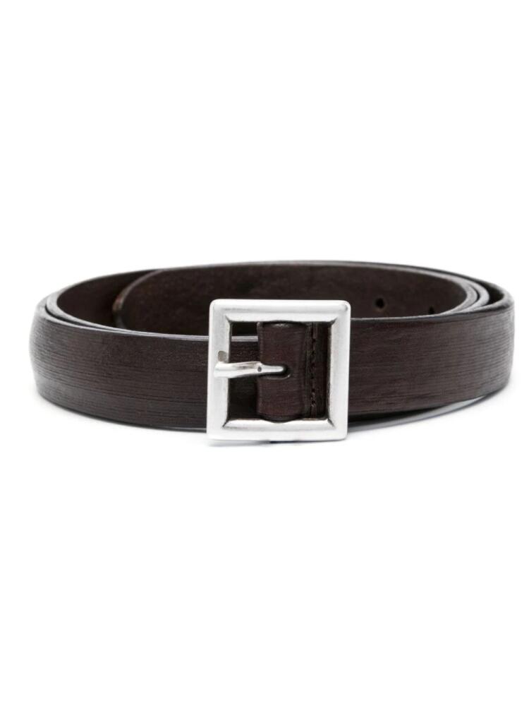 Anderson's square-buckle leather belt - Brown Cover