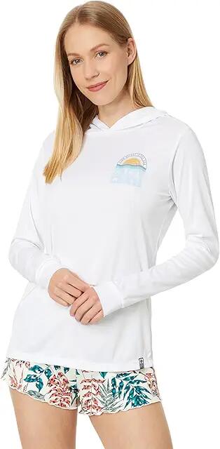 Salty Crew Sundown Hooded Sunshirt (White) Women's Clothing Cover