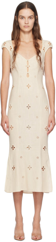 Mirror Palais Off-White Maria Midi Dress Cover