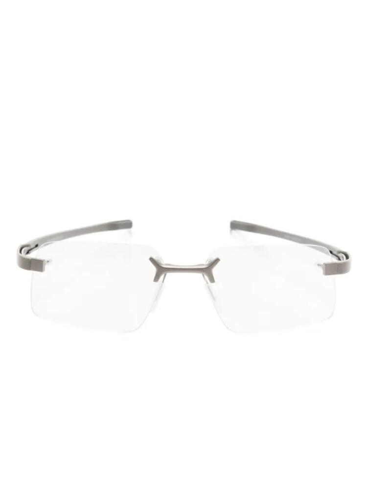 TAG Heuer rectangle-frame glasses - Grey Cover