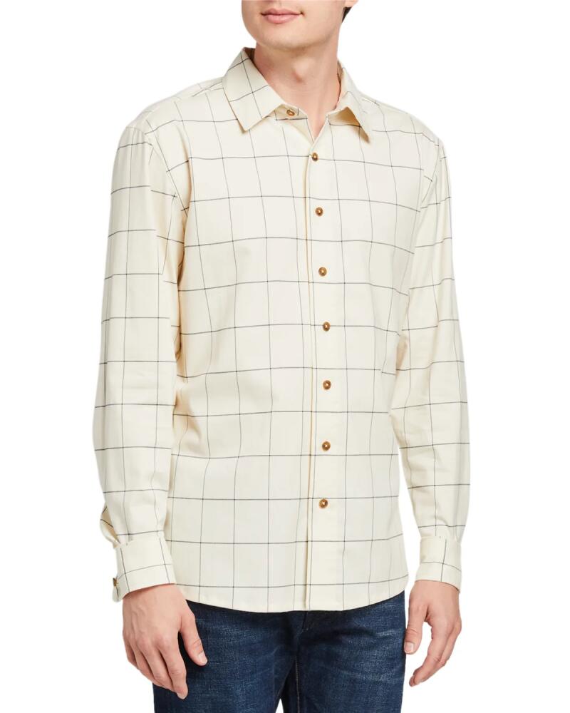 Fisher + Baker Men's Richmond Grid-Pattern Dress Shirt Cover