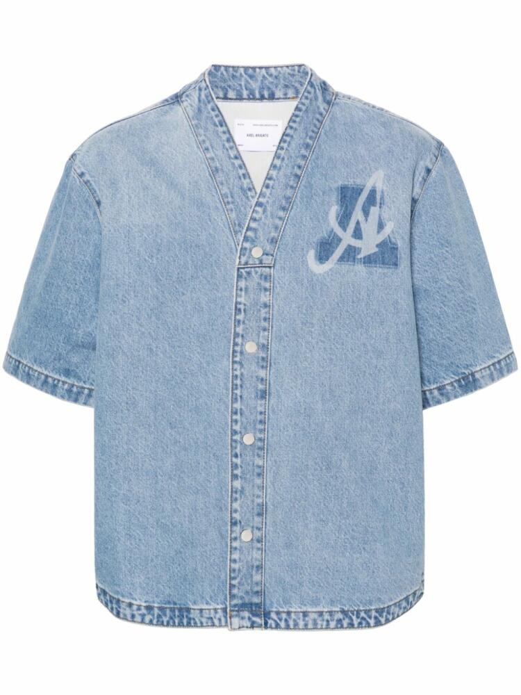 Axel Arigato logo-print denim shirt - Blue Cover