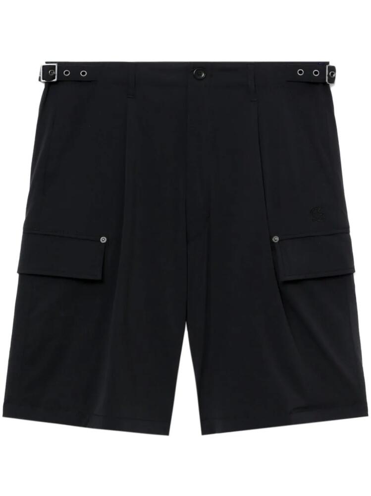 izzue logo-embroidered cargo shorts - Black Cover