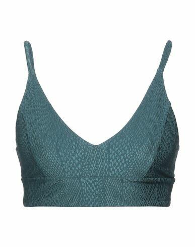 Lanston Sport Woman Top Deep jade Polyamide, Elastane Cover