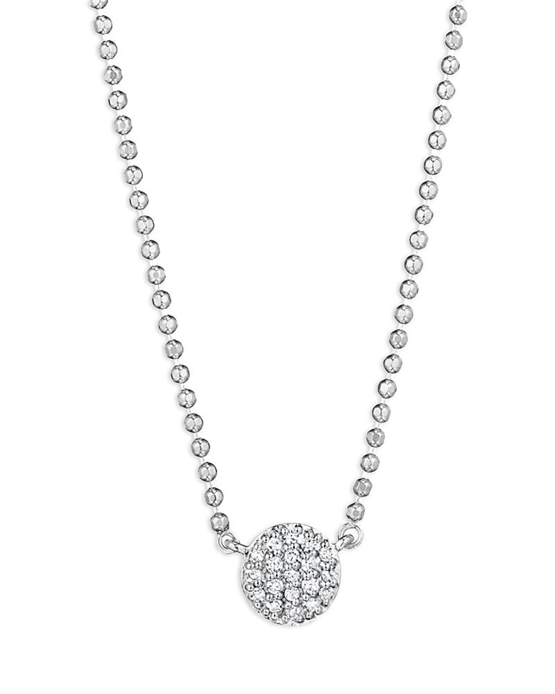 Phillips House 14K White Gold Affair Diamond Pave Bead Chain Pendant Necklace, 16-18 Cover