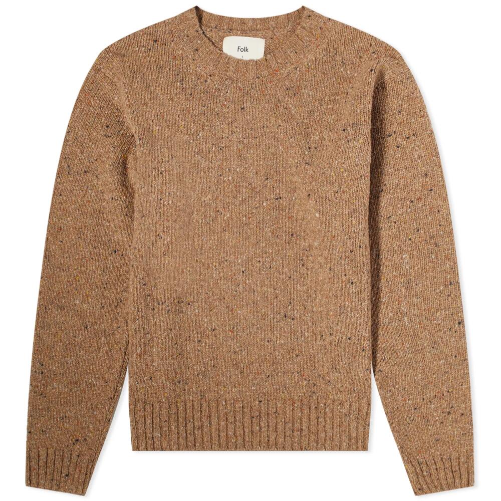 Folk Men's Chain Crew Knit in Soft Tan Cover