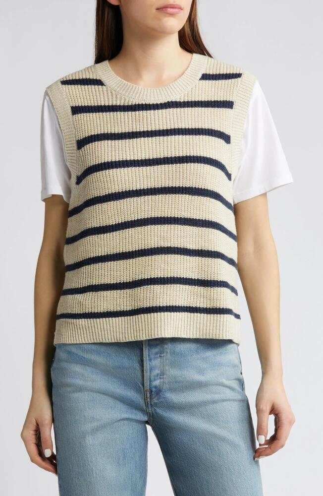 Faherty Miramar Muscle Sweater Tank in Montauk Stripe Cover