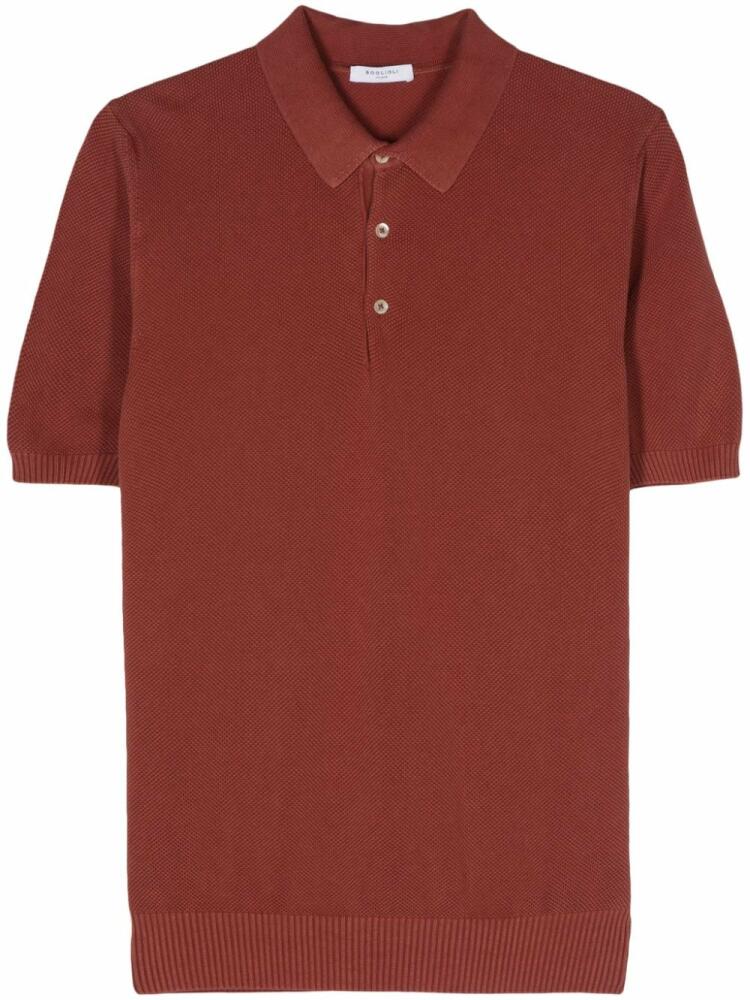 Boglioli piqué cotton polo shirt - Red Cover