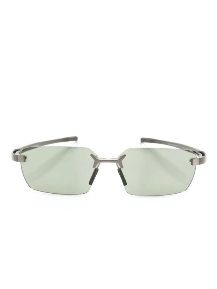 TAG Heuer rimless rectangle-frame sunglasses - Green Cover