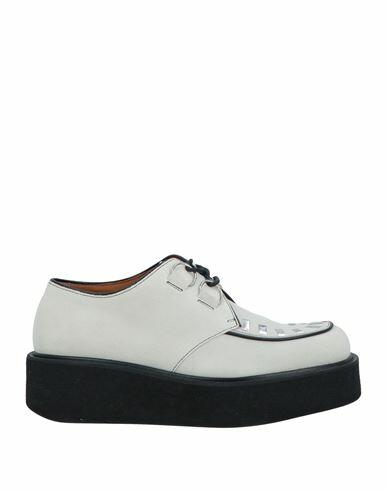 Marni Woman Lace-up shoes Light grey Soft Leather Cover