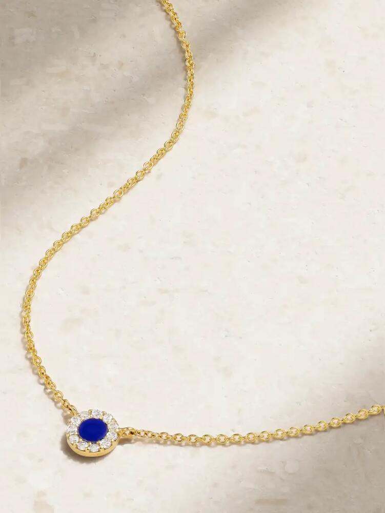 Diane Kordas - Evil Eye 18-karat Gold, Lapis Lazuli And Diamond Necklace - Blue Cover