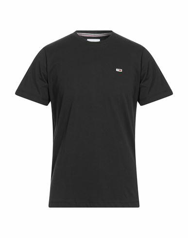 Tommy Jeans Man T-shirt Black Cotton Cover