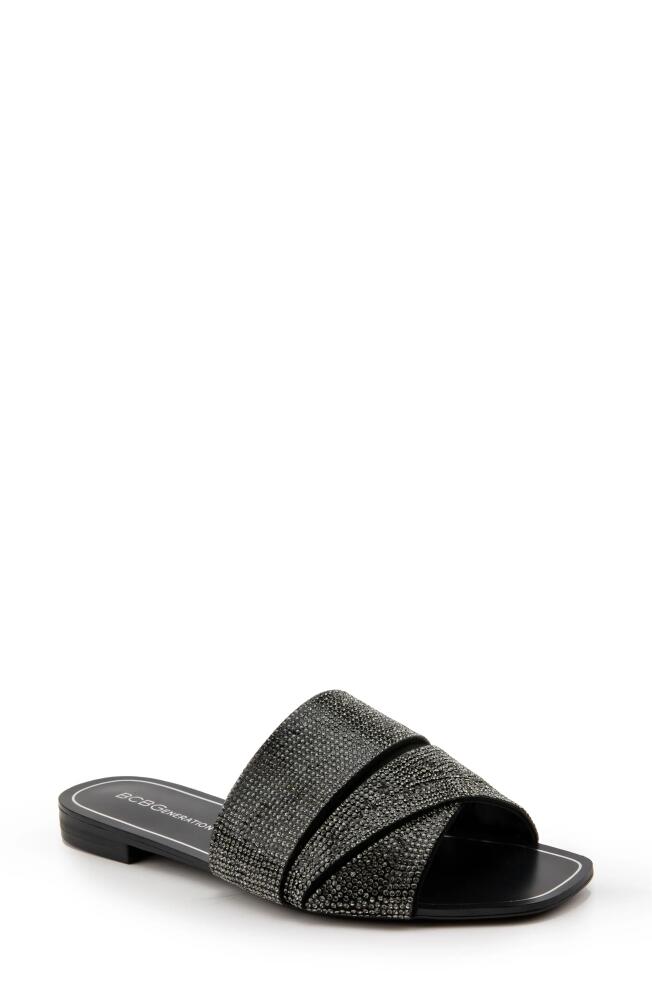 bcbg Kadence Slide Sandal in Smoke /Black Cover