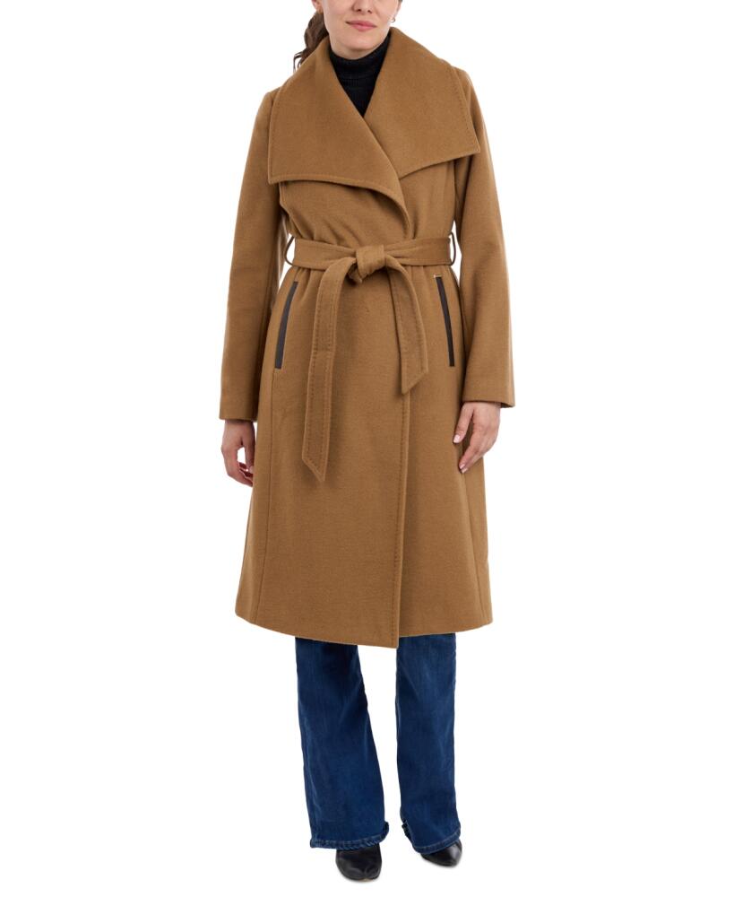 Michael Michael Kors Women's Belted Wrap Coat - Dark Camel Cover