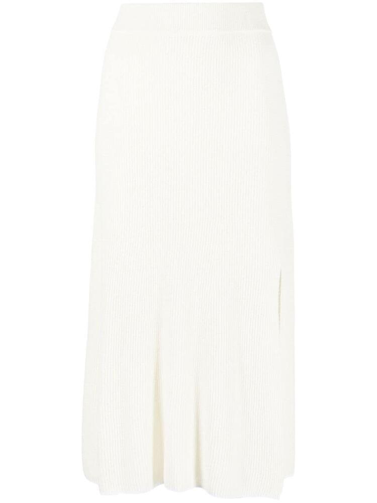 rag & bone Soleil ribbed-knit midi skirt - White Cover