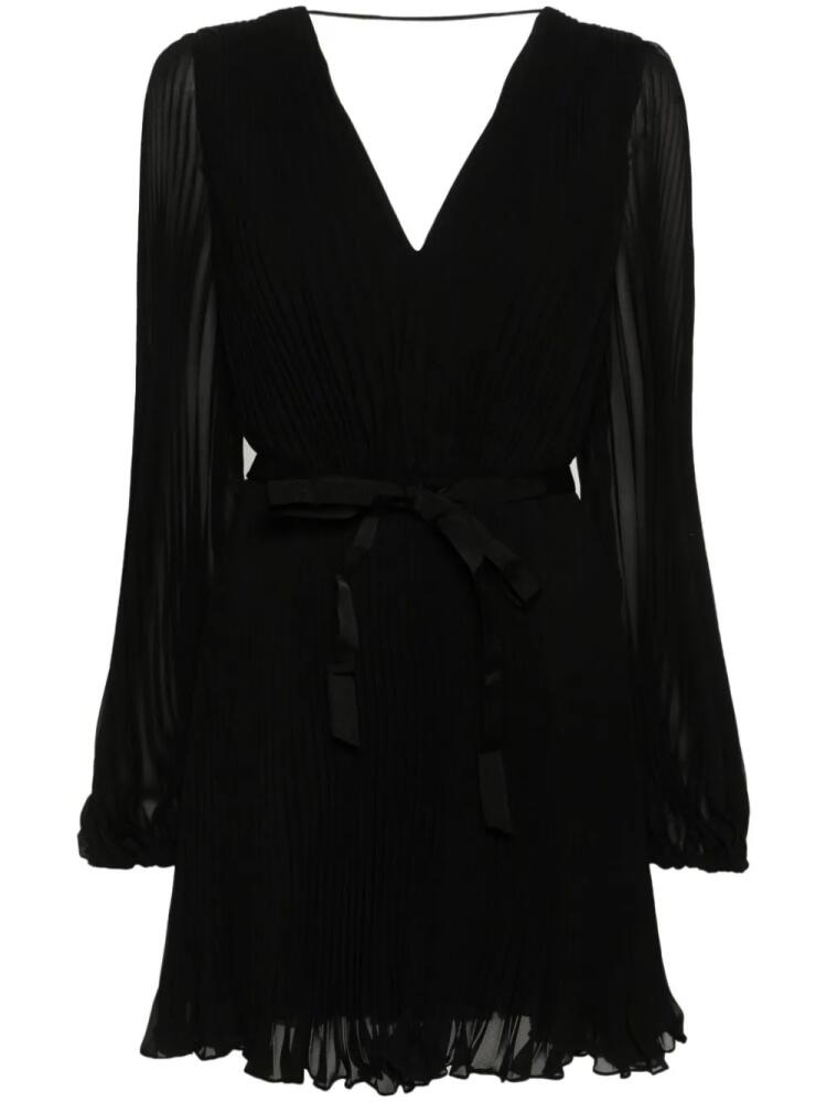 Max Mara fully-pleated open back mini dress - Black Cover