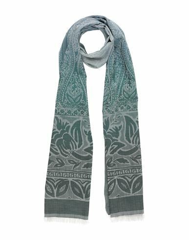 Giorgio Armani Man Scarf Emerald green Cotton, Wool, Silk Cover