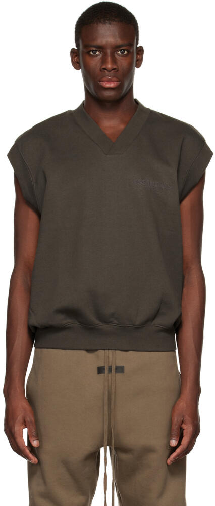 Fear of God ESSENTIALS Gray V-Neck Vest Cover