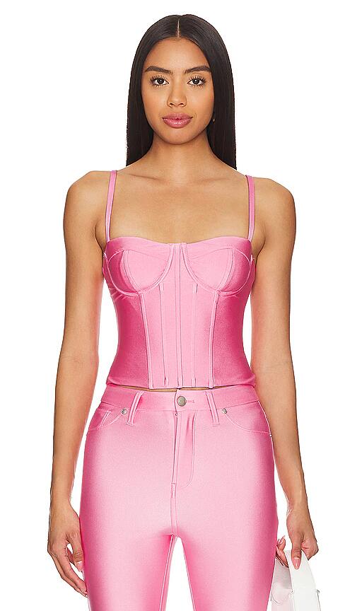 Good American Compression Shine Corset in Pink Cover