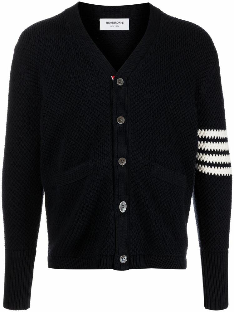 Thom Browne 4-bar stripe wool cardigan - Blue Cover