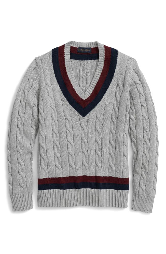 Brooks Brothers Supima Cotton Tennis Sweater in Grey Heather Cover