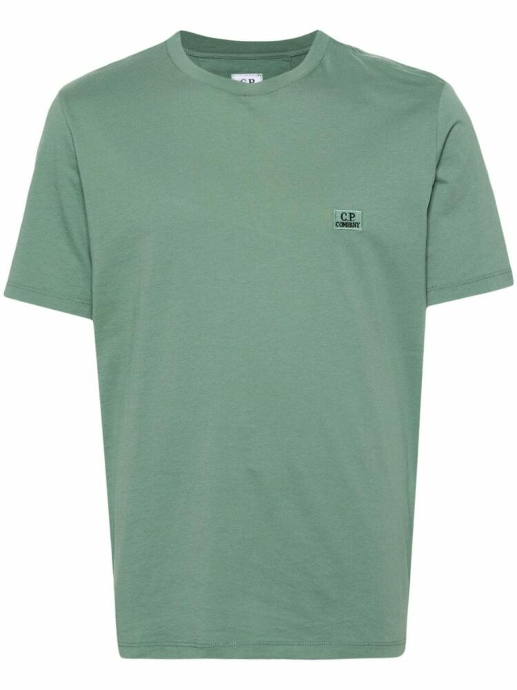 C.P. Company logo-appliqué cotton T-shirt - Green Cover