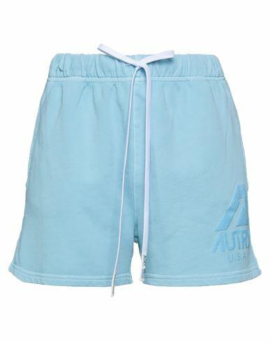 Autry Woman Shorts & Bermuda Shorts Sky blue Cotton Cover