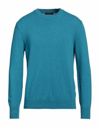 Aragona Man Sweater Azure Cashmere Cover