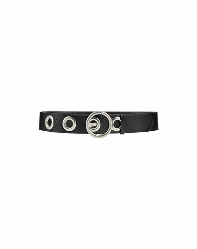 Marni Woman Belt Black Bovine leather, Zinc, Aluminum, Copper, Brass Cover