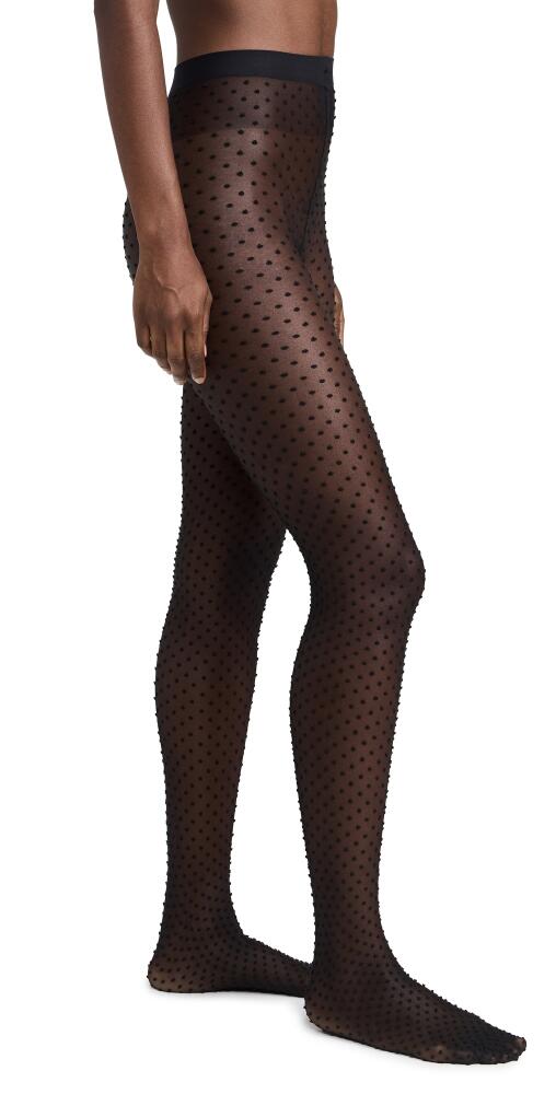 Wolford Satin Touch Dots Tights Black/Black Cover