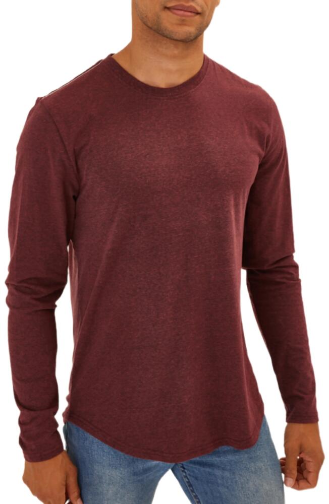 Threads 4 Thought Kye Slub Long Sleeve T-Shirt in Maroon Rust Cover