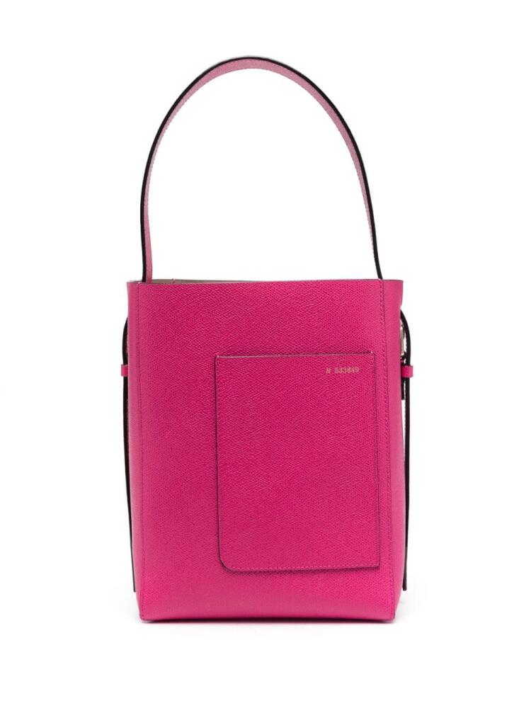 Valextra mini leather bucket bag - Pink Cover