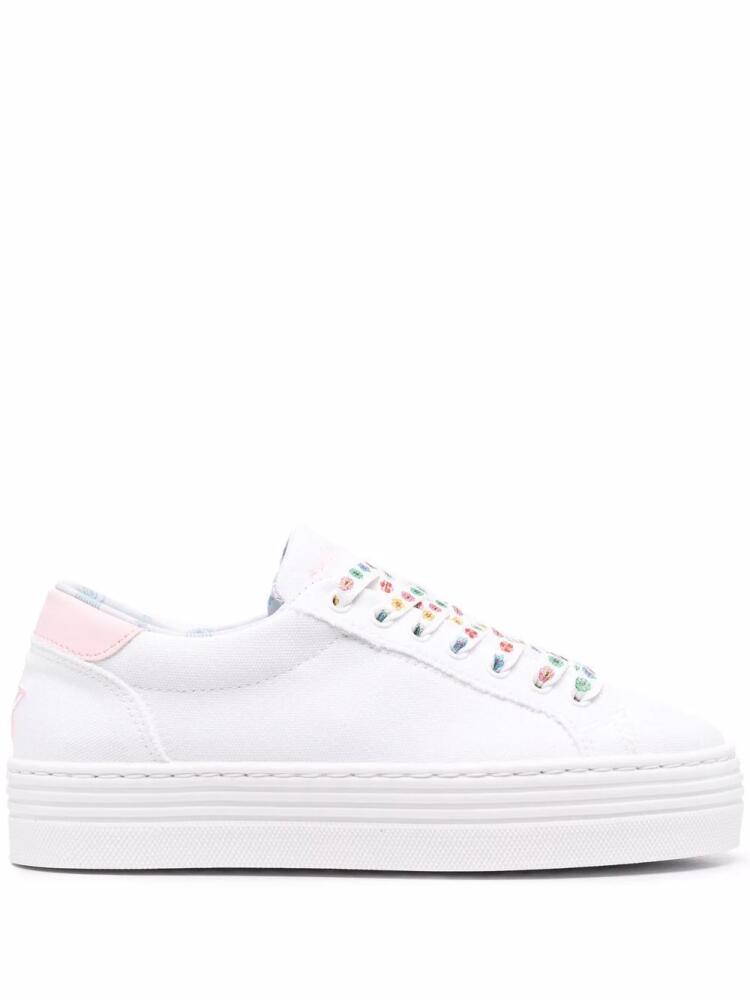 Chiara Ferragni Eyestar motif platform sneakers - White Cover