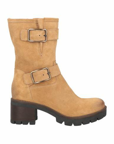 Paola Ferri Woman Ankle boots Camel Soft Leather Cover