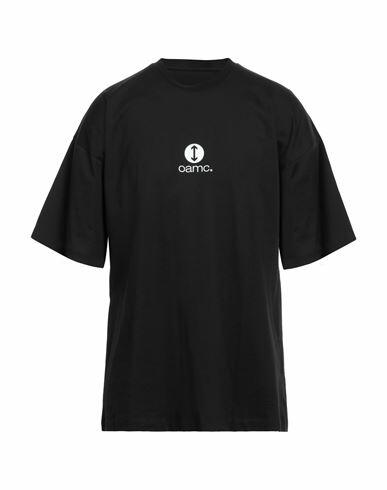 Oamc Man T-shirt Black Cotton, Silk Cover