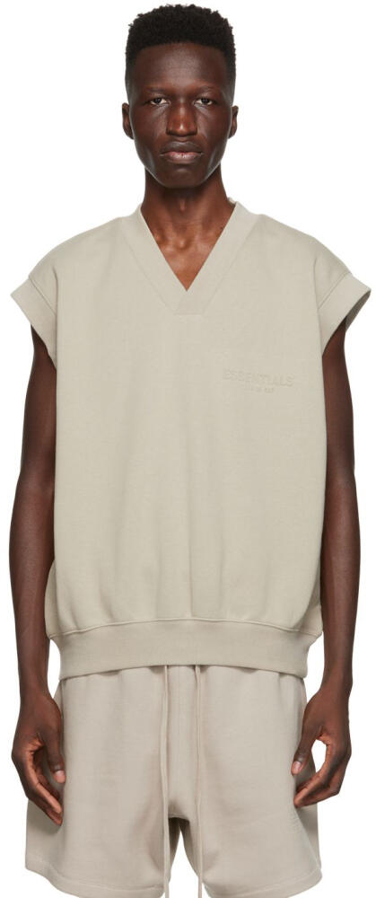 Fear of God ESSENTIALS Gray V-Neck Vest Cover