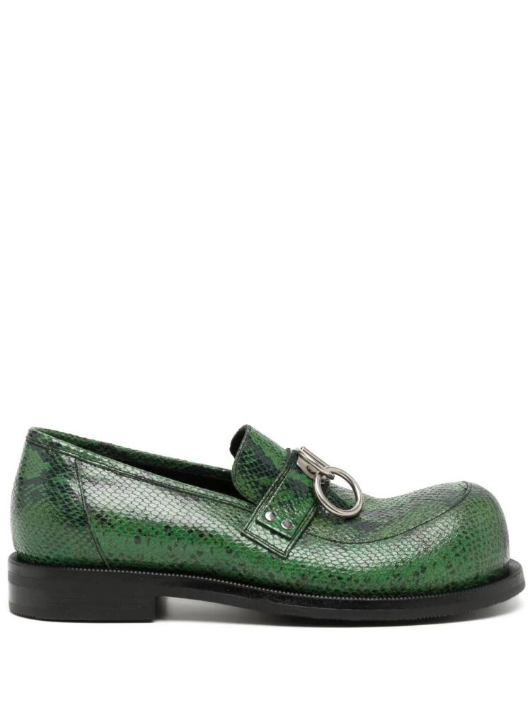 Martine Rose bulb-toe ring loafers - Green Cover