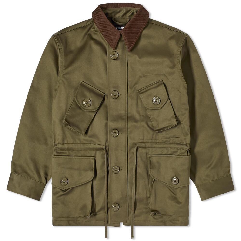 Monitaly Men's Military Half Coat Type B in Vancloth Sateen Olive Cover