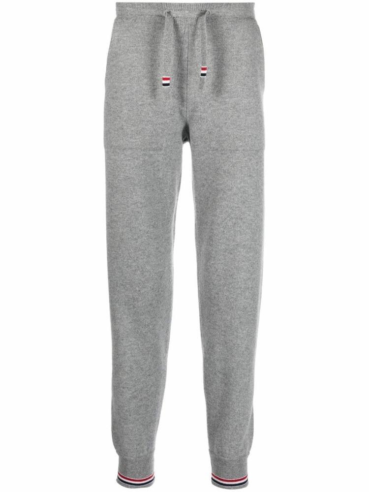 Thom Browne cashmere knitted track pants - Grey Cover