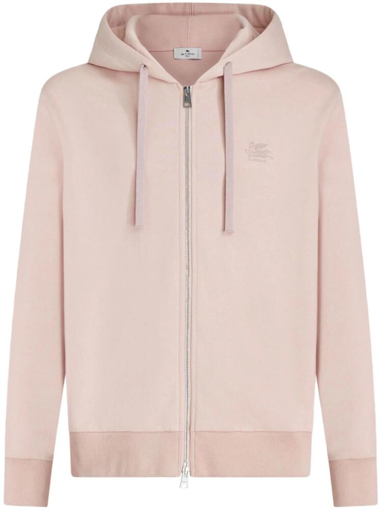 ETRO logo-embroidered hoodie - Pink Cover