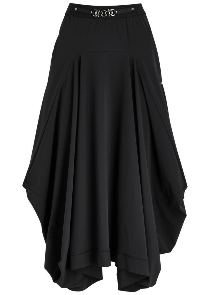 High Melodic Stretch-jersey Midi Skirt - Black Cover